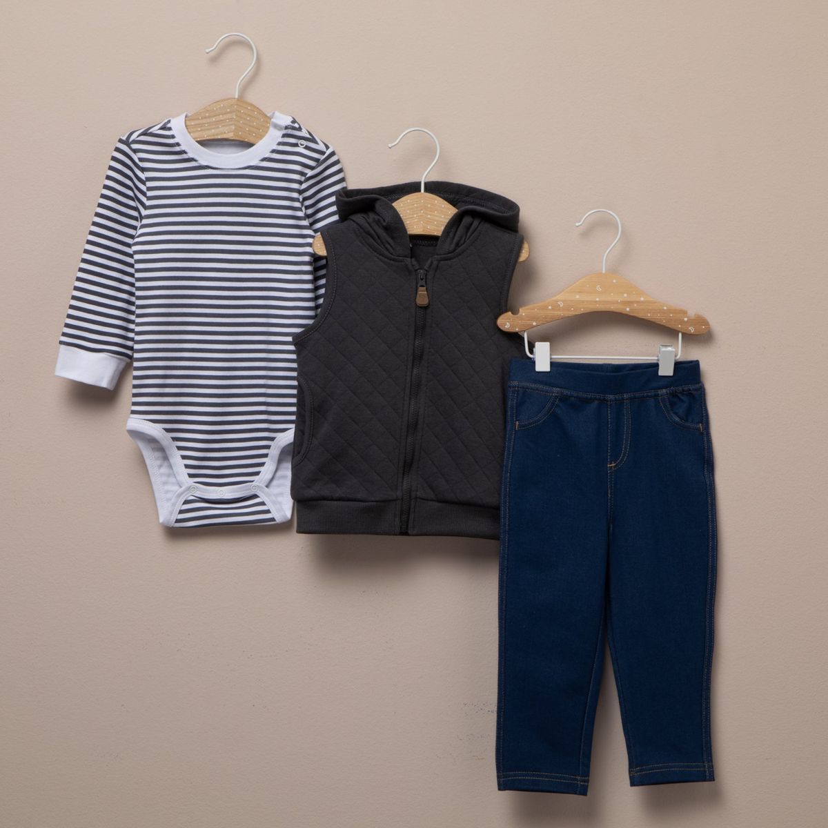 YAMP - Conjunto Body Más Polerón Y Pantalon Bebé Niño Yamp