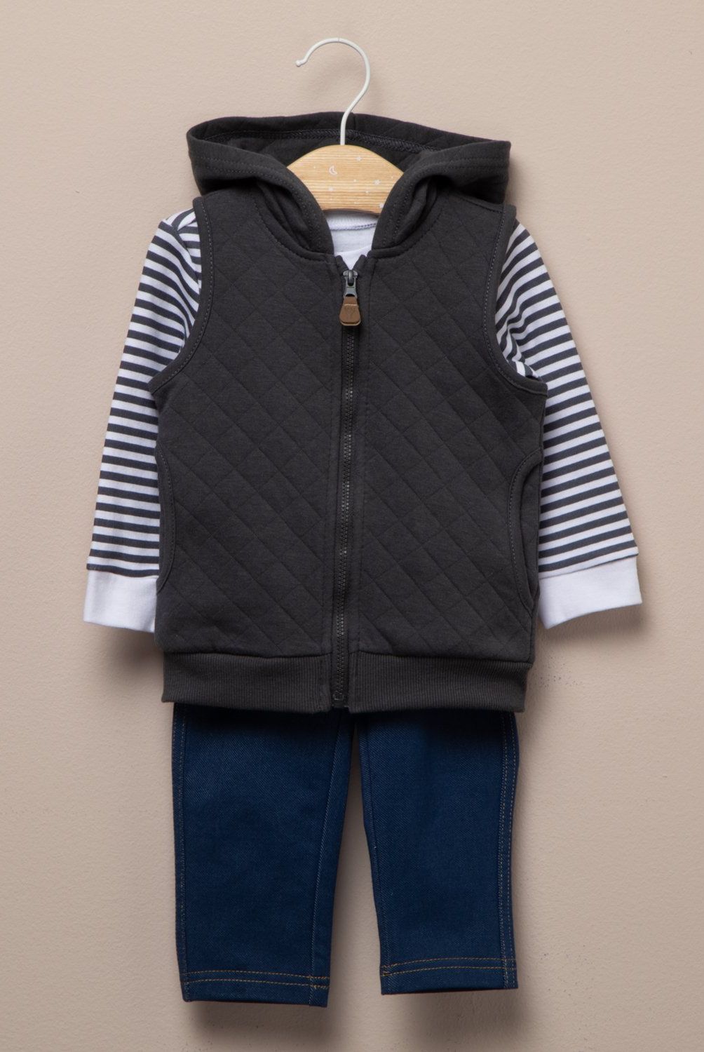YAMP - Conjunto Body Más Polerón y Pantalon Bebé Niño Yamp