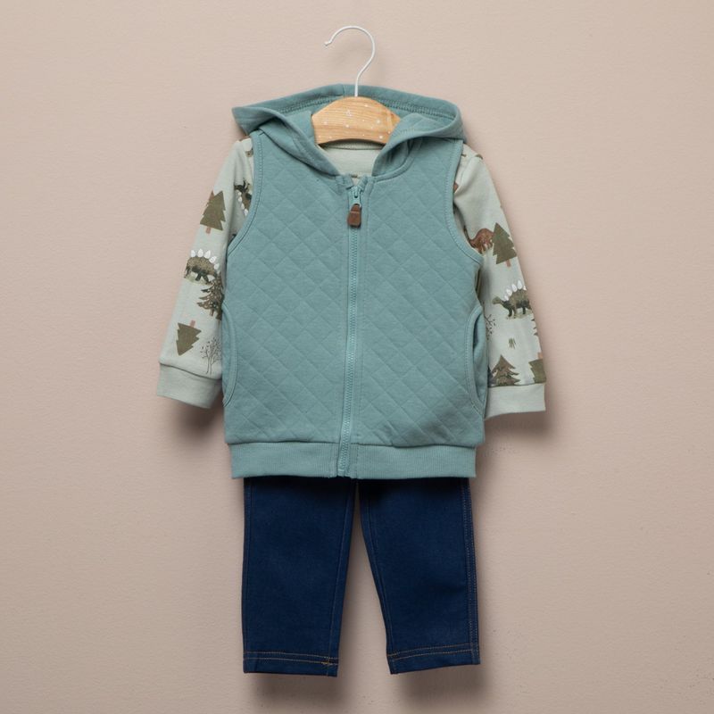 YAMP - Conjunto Body Más Polerón y Pantalon Bebé Niño Yamp