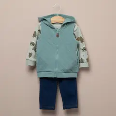 YAMP - Conjunto Body Más Polerón y Pantalon Bebé Niño