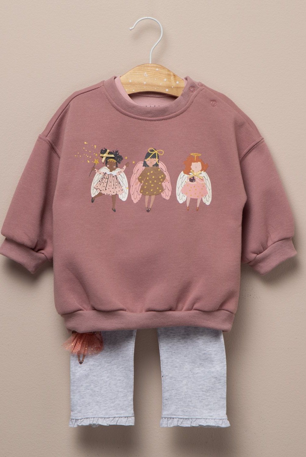 YAMP - Conjunto Body Más Polerón Y Calza Bebé Niña Yamp