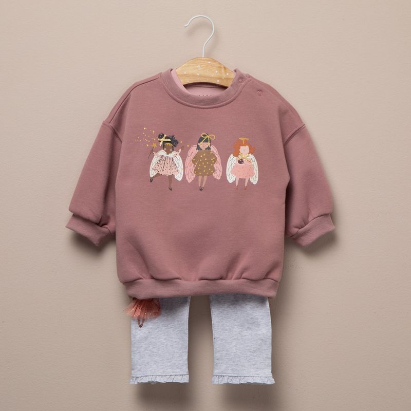 YAMP - Conjunto Body Más Polerón Y Calza Bebé Niña Yamp
