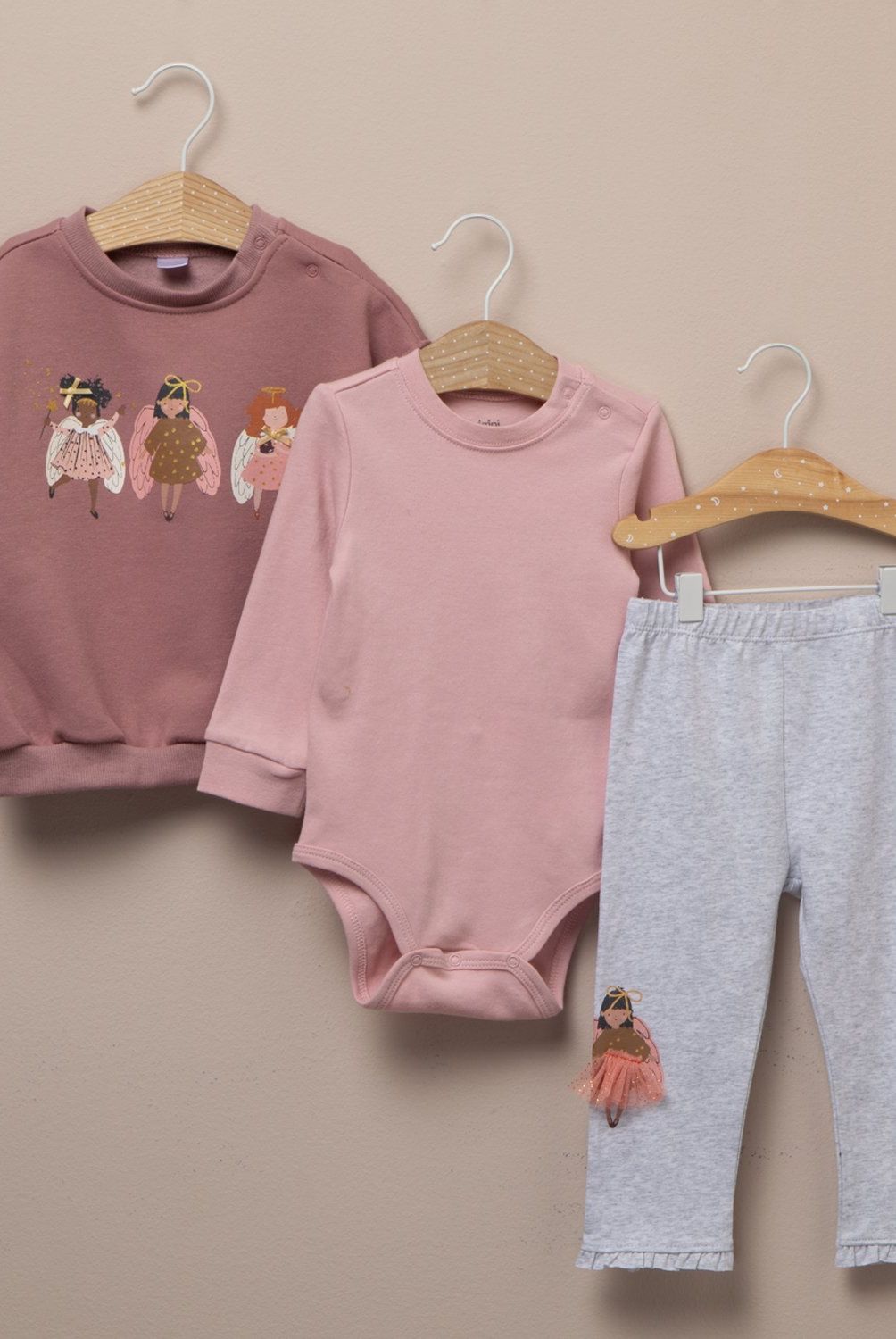 YAMP - Conjunto Body Más Polerón Y Calza Bebé Niña Yamp