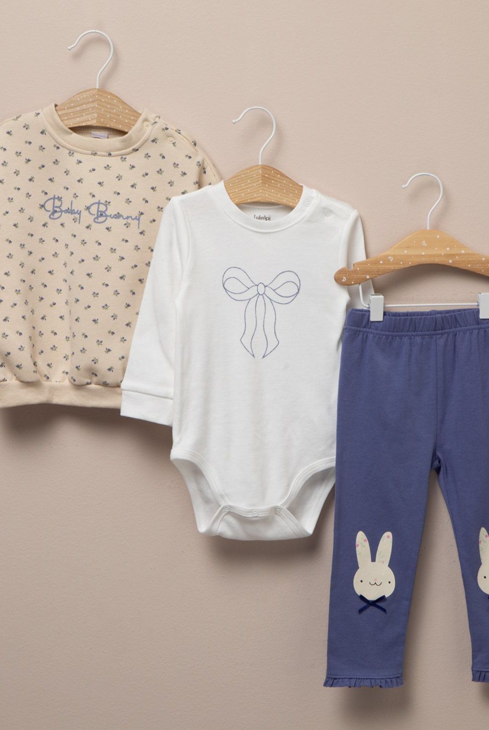 YAMP - Conjunto Body Más Polerón Y Calza Bebé Niña Yamp