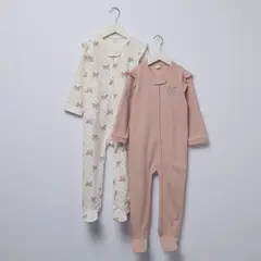 YAMP - Pack 2 Pijamas Franela Bebé Niña