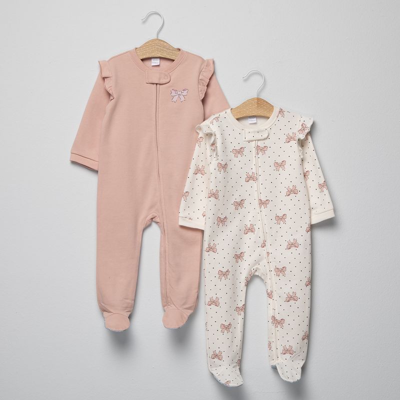 YAMP - Pack 2 Pijamas Franela Bebé Niña