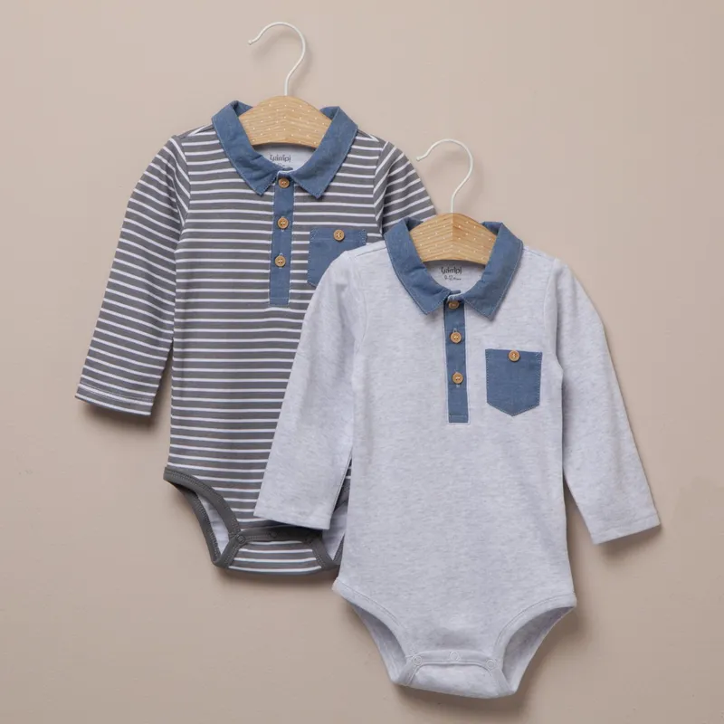 YAMP - Pack 2 Body Bebé Niño Algodón Yamp