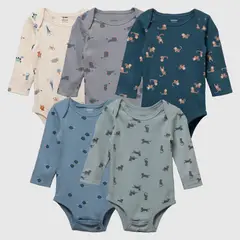 YAMP - Pack 5 Bodys Bebé Niño