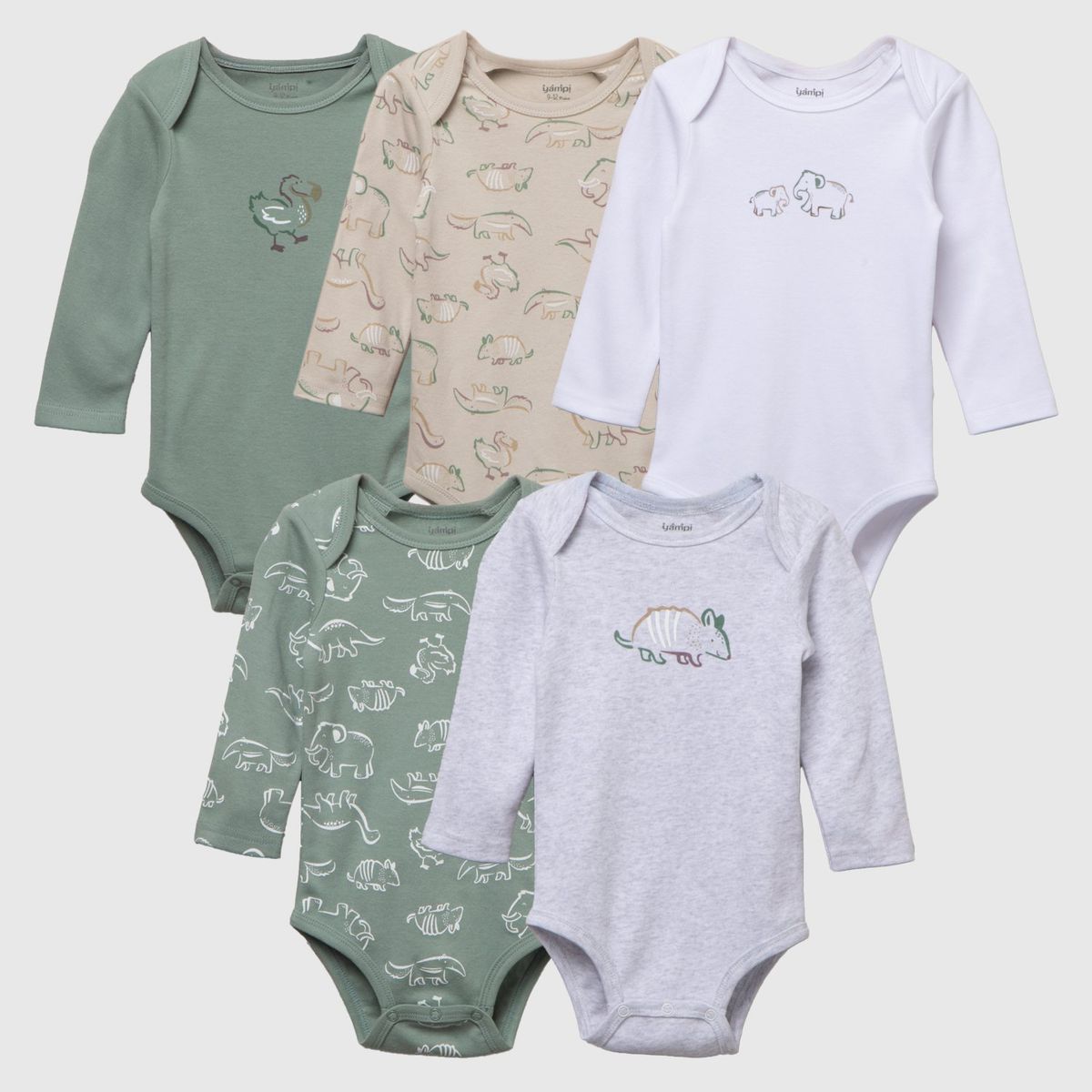 YAMP - Pack 5 Bodys Bebé Niño Algodón Yamp