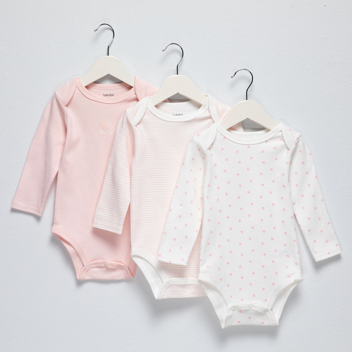 YAMP - Pack 3 Body Bebé Niña Algodón Yamp