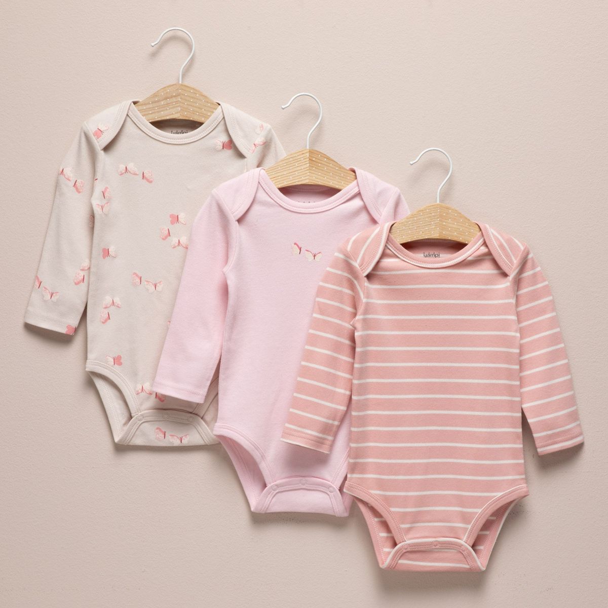 YAMP - Pack 3 Body Bebé Niña Algodón Yamp