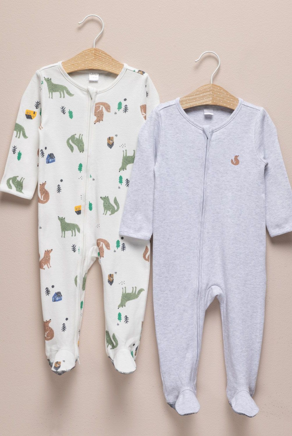 YAMP - Pack 2 Pijamas Franela Bebé Niña