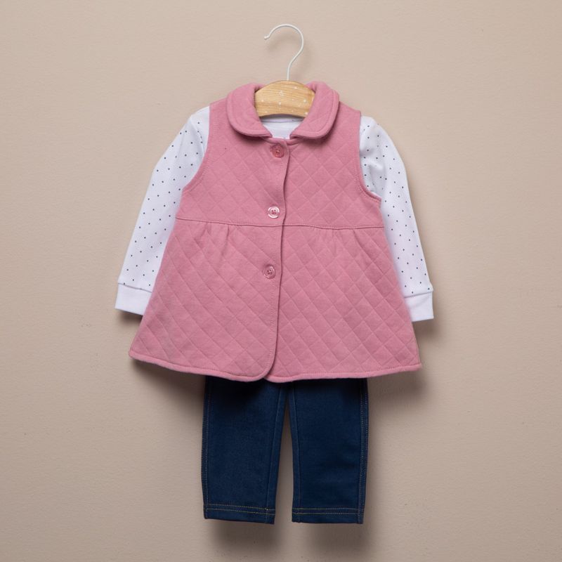 YAMP - Conjunto Body Más Polerón y Calza Bebé Niña Yamp