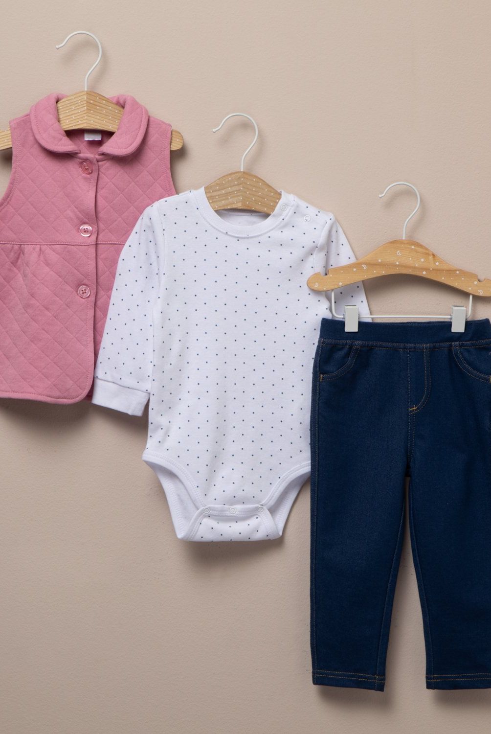 YAMP - Conjunto Body Más Polerón y Calza Bebé Niña Yamp
