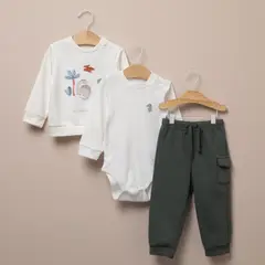 YAMP - Conjunto Body Más Polerón Más Pantalón Bebé Niño