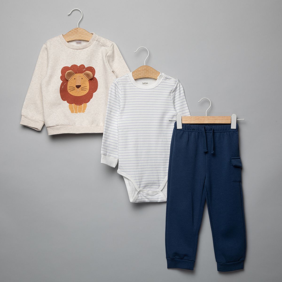 YAMP - Conjunto Body Más Polerón Más Pantalón Bebé Niño Yamp