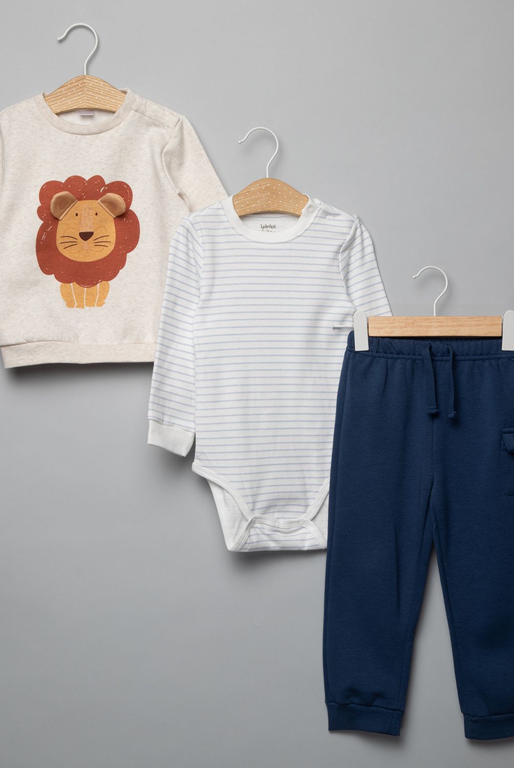 YAMP - Conjunto Body Más Polerón Más Pantalón Bebé Niño Yamp