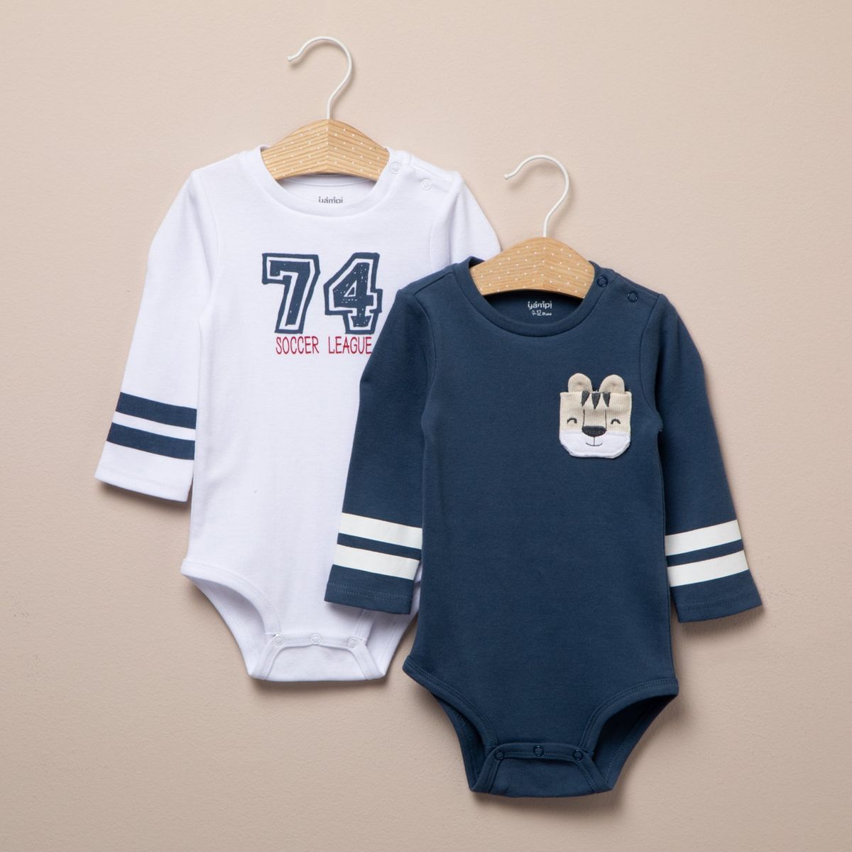 YAMP - Pack 2 Bodys Bebé Niño Algodón Yamp