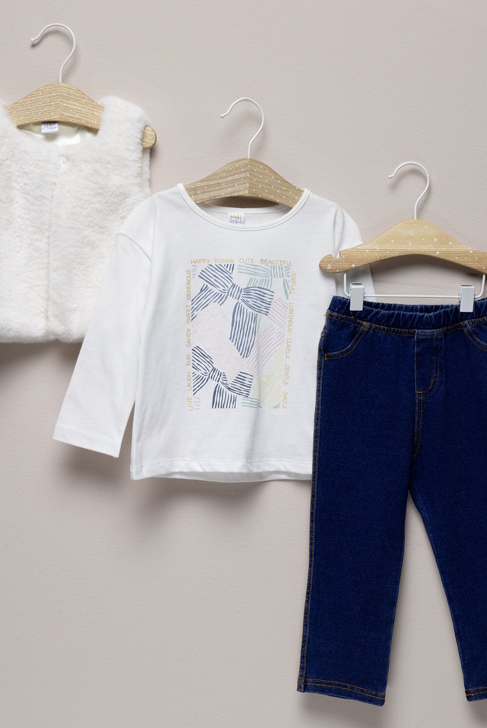 YAMP - Conjunto Polera Más Peludo Más Pantalón Bebé Niña Yamp