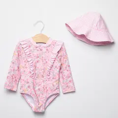 YAMP - Conjunto Traje De Baño + Gorro Bebe Niña