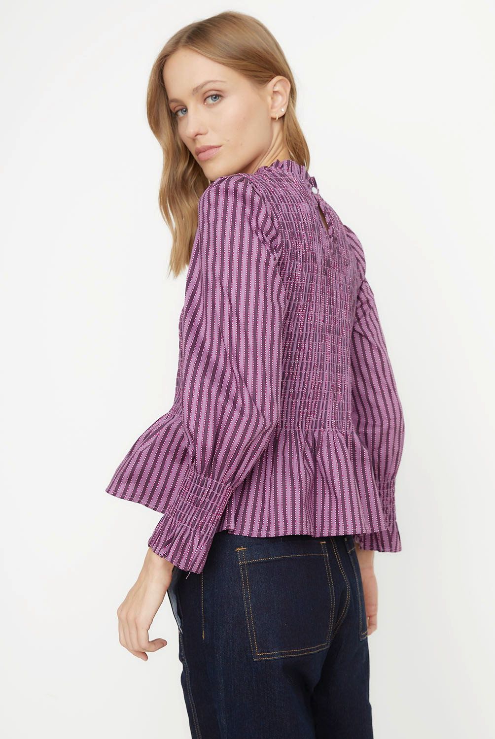 BASEMENT - Blusa Manga Larga Algodón Mujer Basement