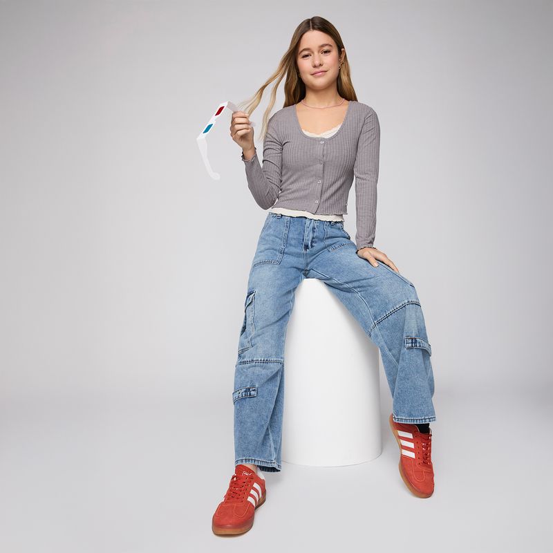 ELEVEN - Jeans Cargo Niña Algodón Eleven