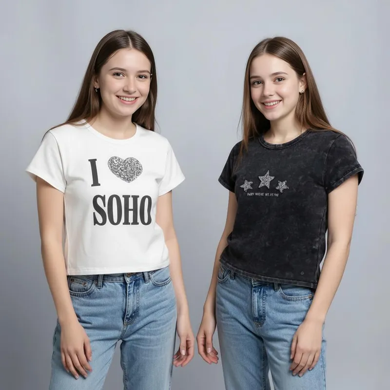 ELEVEN - Pack De 2 Poleras Niña Algodón Eleven