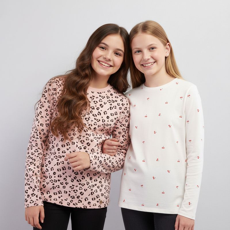 ELEVEN - Pack De 2 Poleras Niña Algodón Eleven