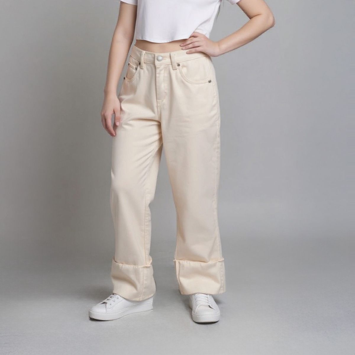 ELEVEN - Jeans Wide Leg 100% Algodón Niña Eleven