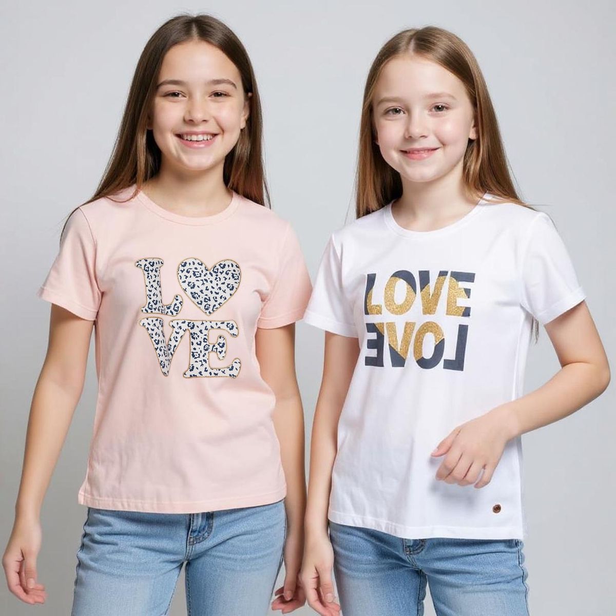 ELEVEN - Pack De 2 Poleras Niña Algodón Eleven