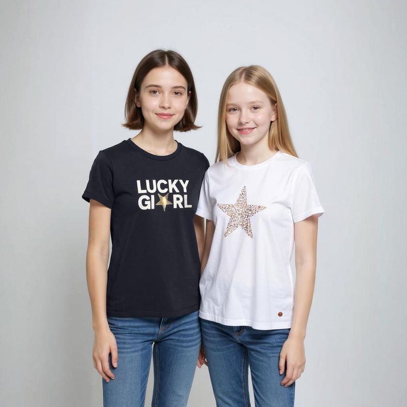 ELEVEN - Pack 2 Poleras Algodón Niña Eleven