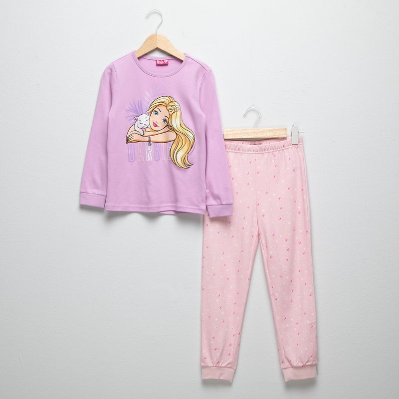 BARBIE - Conjunto Pijama Niña Algodón Barbie
