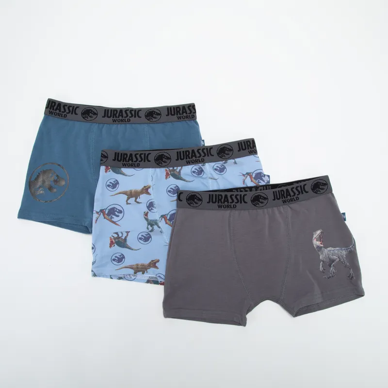 JURASSIC WORLD - Pack 3 Boxer Algodón Niño Jurassic World