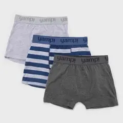 YAMP - Pack 3 Boxers Algodón Niño