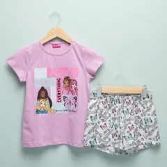 BARBIE - Conjunto Pijama Niña Algodón