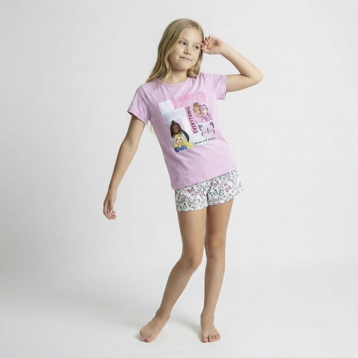 BARBIE - Conjunto Pijama Niña Algodón Barbie