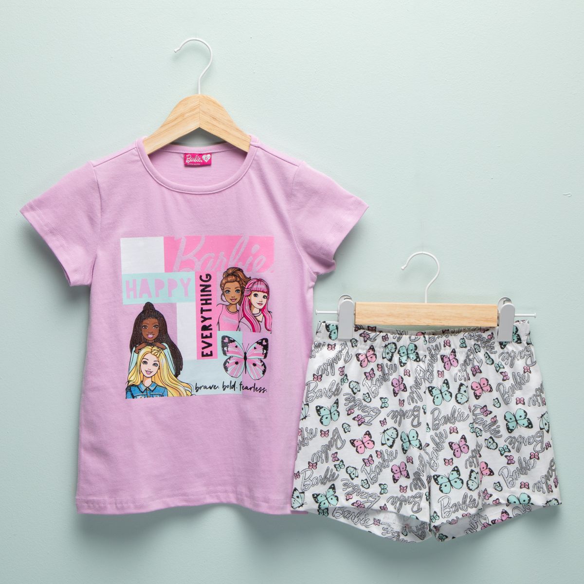 BARBIE - Conjunto Pijama Niña Algodón Barbie