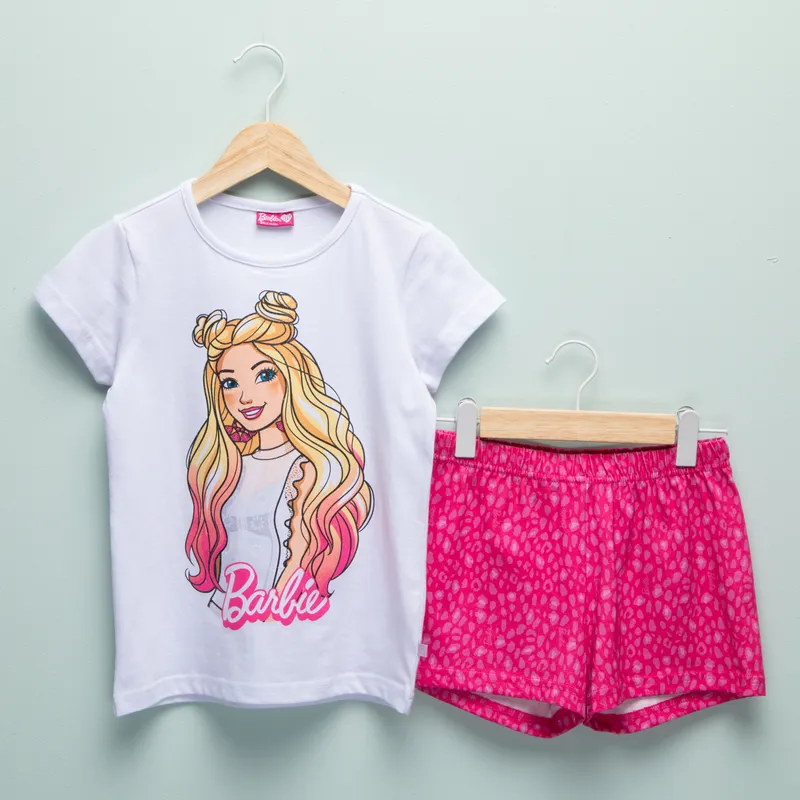BARBIE - Conjunto Pijama Niña Algodón Barbie