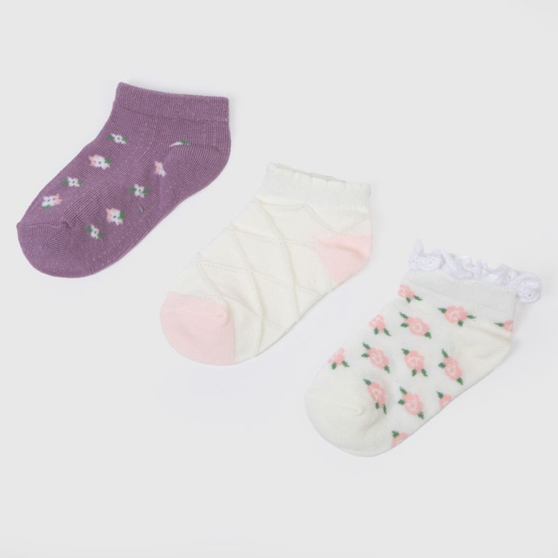 YAMP - Calcetines Pack De 3 Pares Niña Blanco 28-30 Yamp