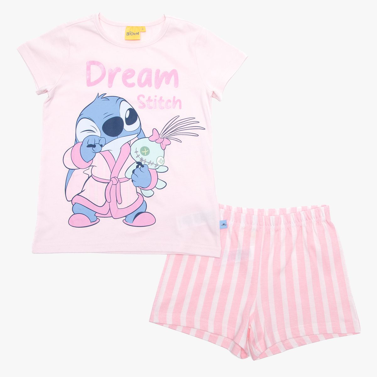 LILO & STITCH - Conjunto Pijama Niña Algodón Lilo & Stitch con Caja Metálica de Regalo