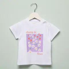 YAMP - Polera Manga Corta Bebé Niña Algodón