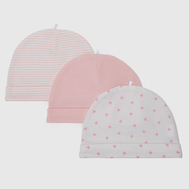 YAMP - Pack de 3 Gorros Bebé Niña Algodón Yamp