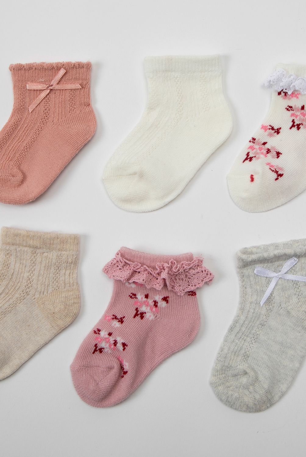 YAMP - CALCETIN BEBE PMEDIASJAC FLOWERS 12-24M