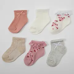YAMP - Pack de 6 Calcetines Algodón Unisex Bebé