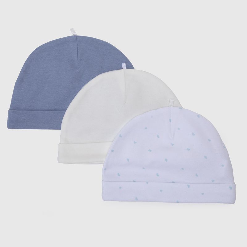 YAMP - Pack de 3 Gorros Bebé Niño Algodón Yamp