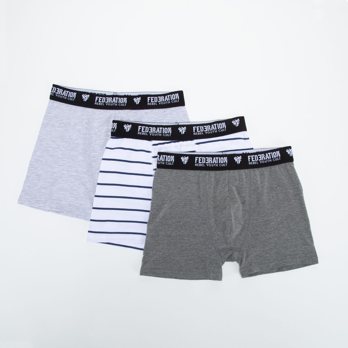 FEDERATION - Pack 3 Boxer Algodón Niño Federation
