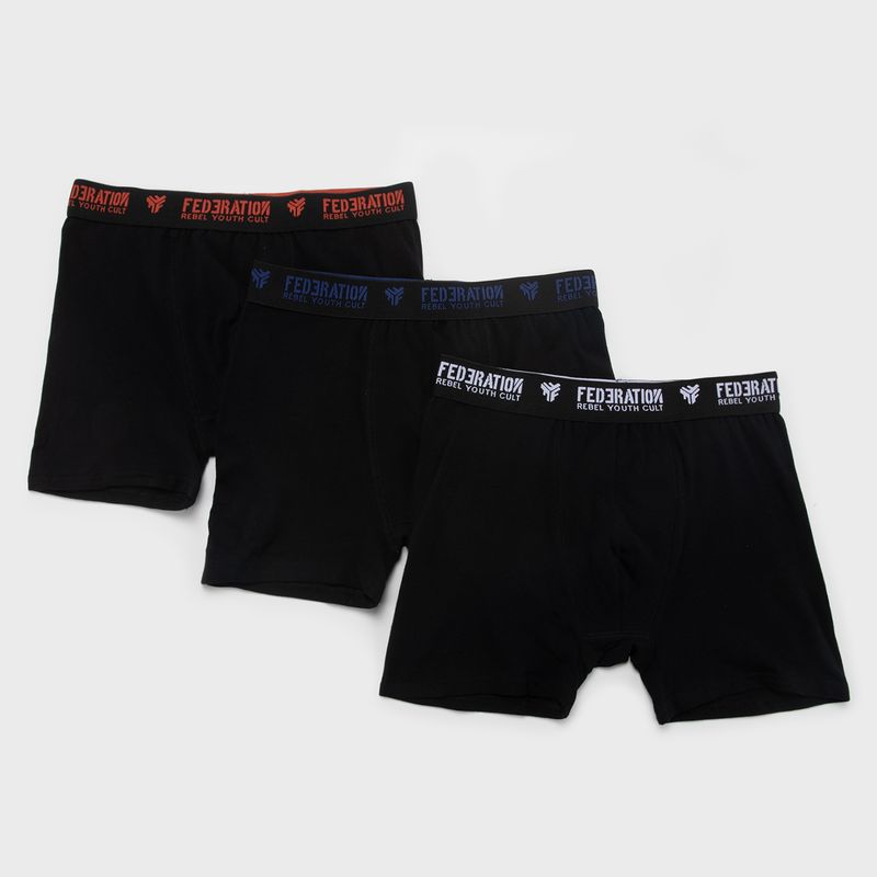 FEDERATION - Pack 3 Boxers Algodón Niño Federation