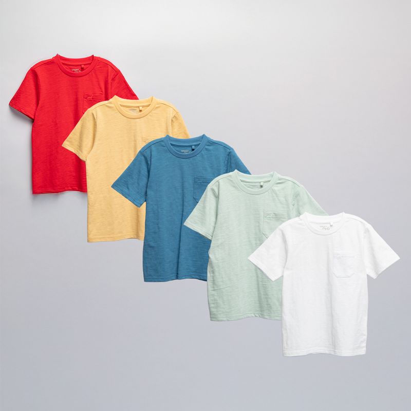 YAMP - Pack 5 Poleras Algodón Niño Yamp