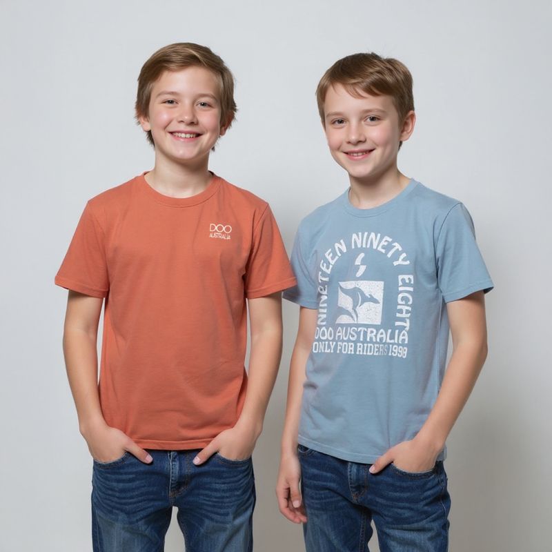 DOO AUSTRALIA - Pack 2 Poleras Algodón Niño Doo Australia
