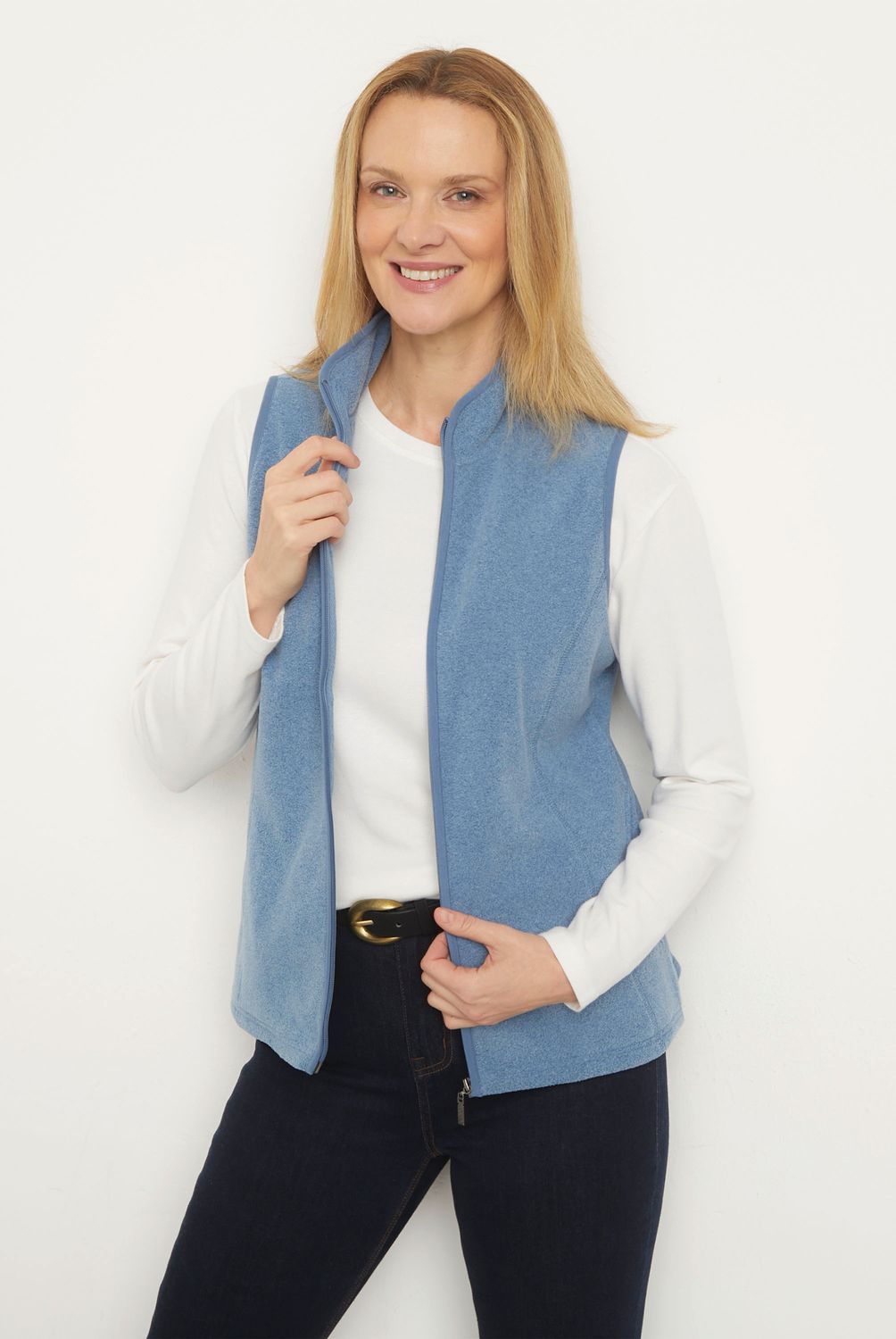 NEWPORT - Polerón Polar Mujer Newport Sin Mangas Cuello Alto
